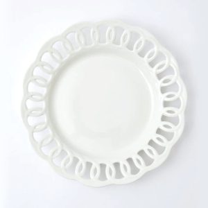 White Lace Dinner Plate