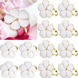 Gold Flower Napkin Holder