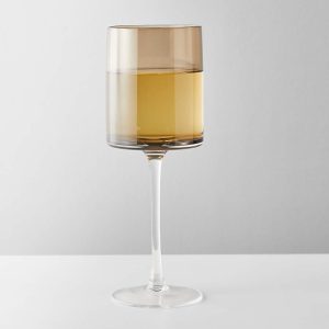 Porsha Smoked White Wine Glass