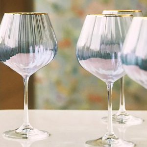 Waterfall Red Wine Glasses, Set of 4
