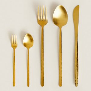 Hammered Golden Flatware